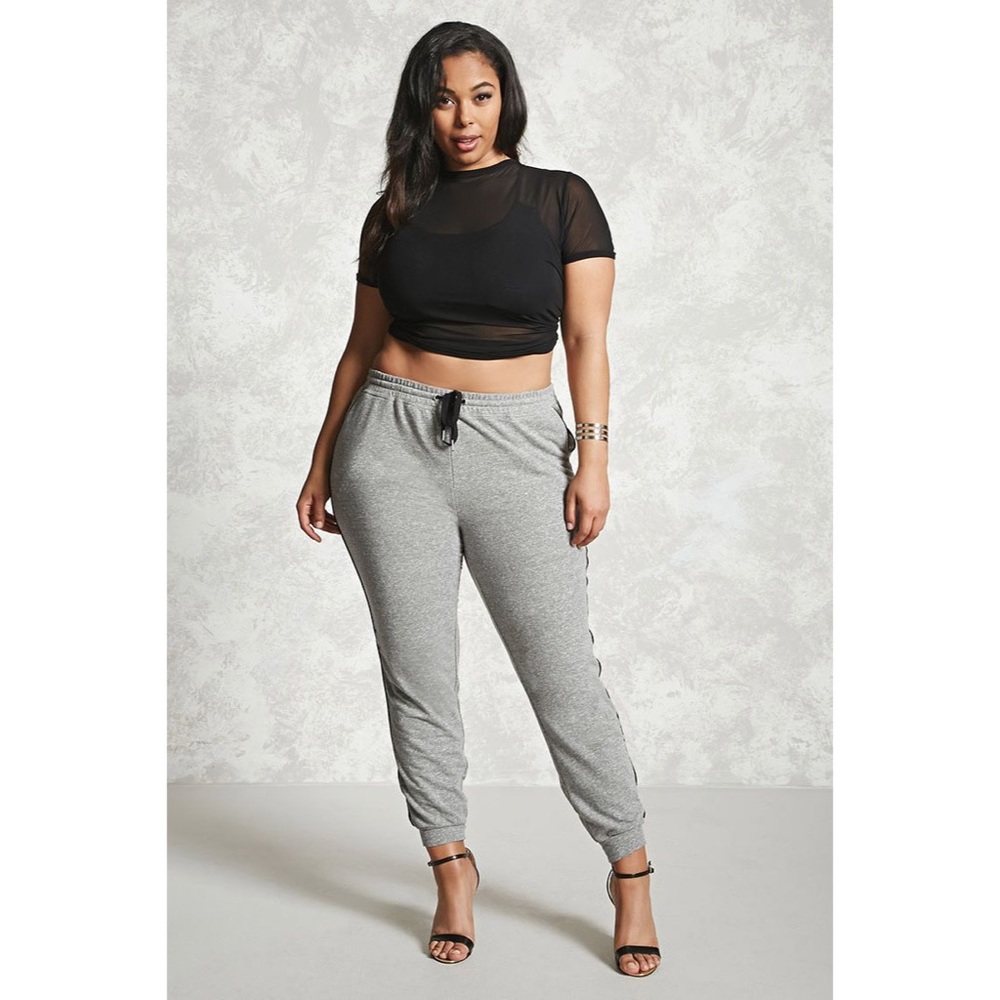 Lightweight terry piped joggers